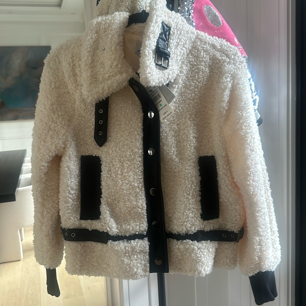 NWT dh New York Sherpa and “leather” jacket